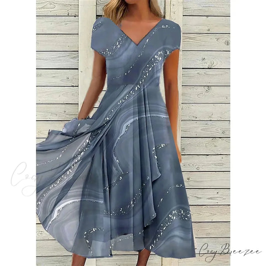 Women’s Long Chiffon Stitching Lace Female Bridesmaids Elegant Maxi Pure Color Round Neck Long Vestidos Dress