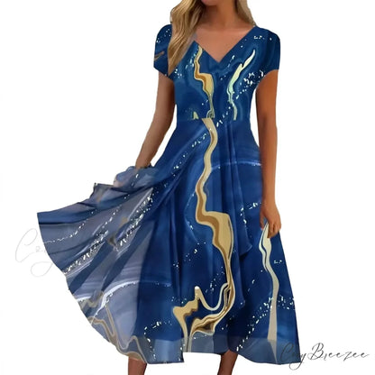 Women’s Long Chiffon Stitching Lace Female Bridesmaids Elegant Maxi Pure Color Round Neck Long Vestidos Dress YELLOW / S