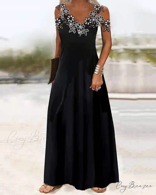 Women’s long maxi dress Black / S