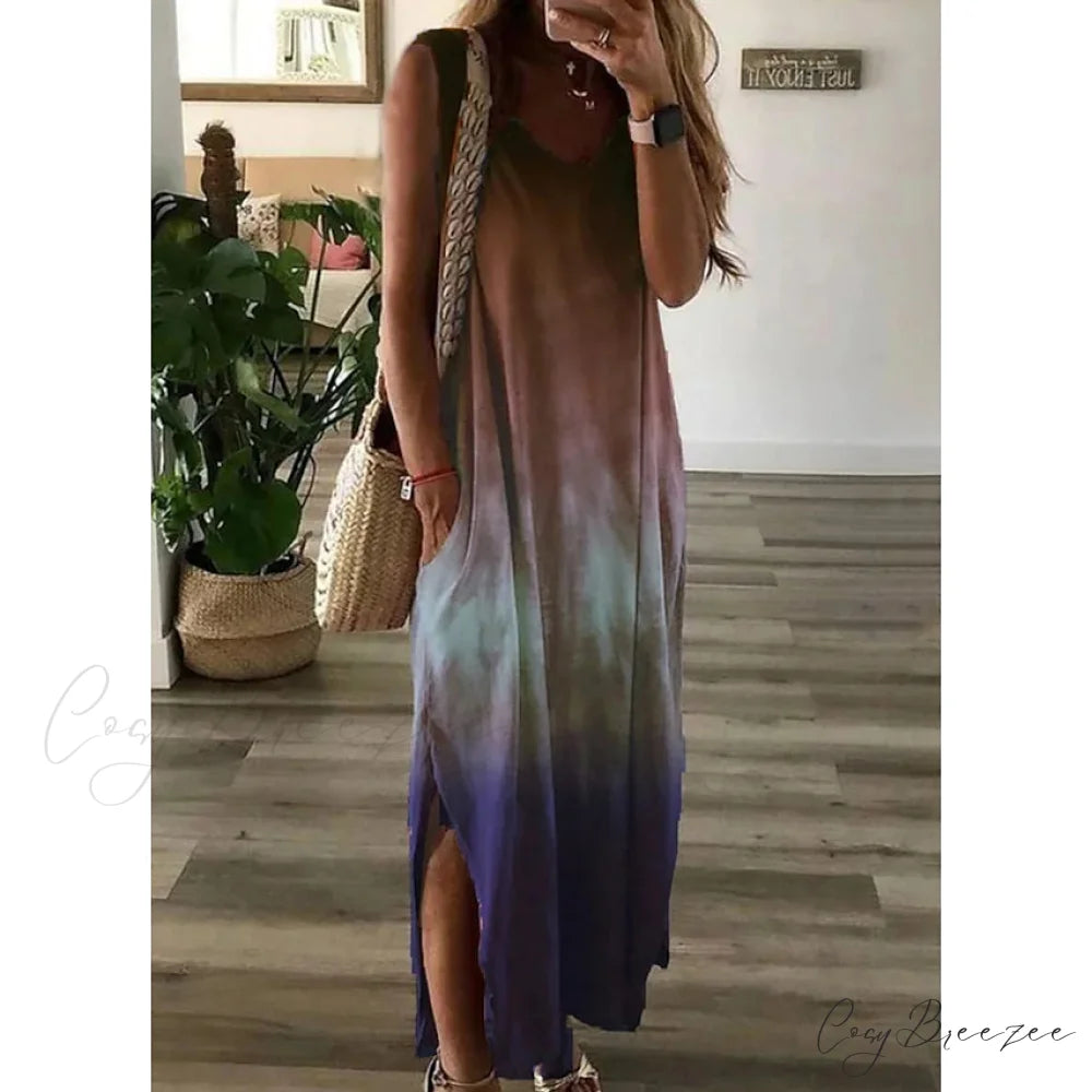 Women’s Maxi Long Shift Dress Red / S