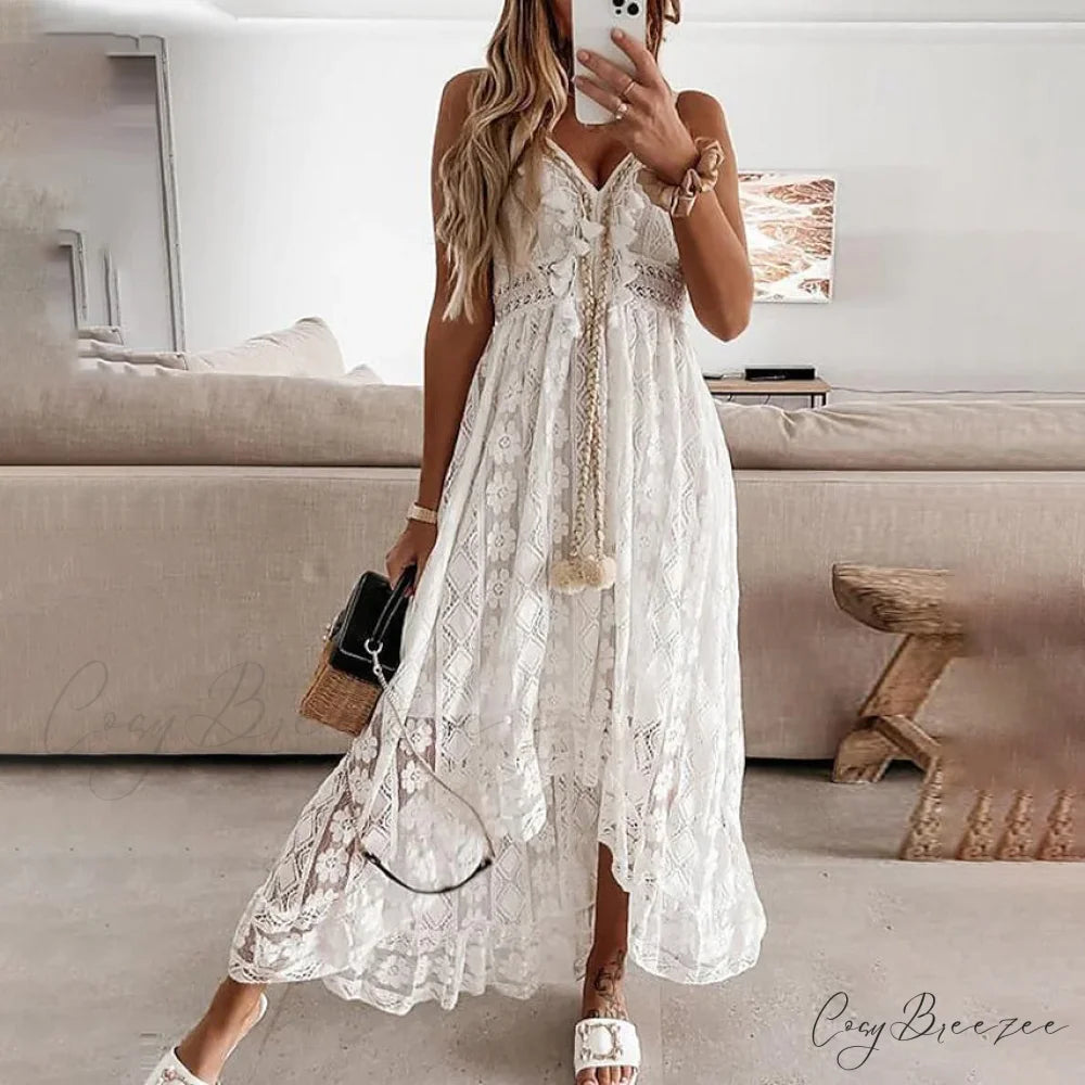 Women’s Maxi Swing Dress White / S