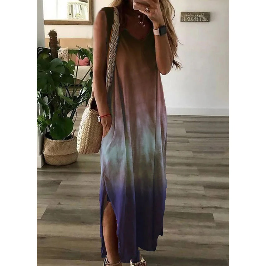 Women's Maxi Long Shift Dress