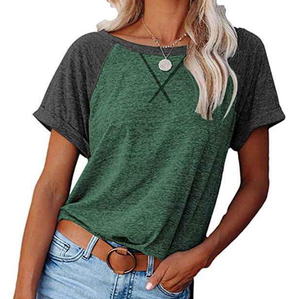 Blouse for Crewneck Brief Raglan Arm T Women