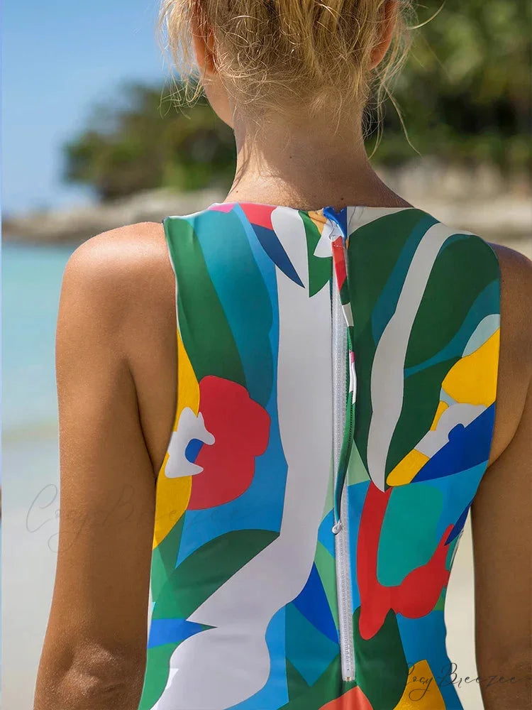 Women’s Sports Beach Swimwear onepiece-250223