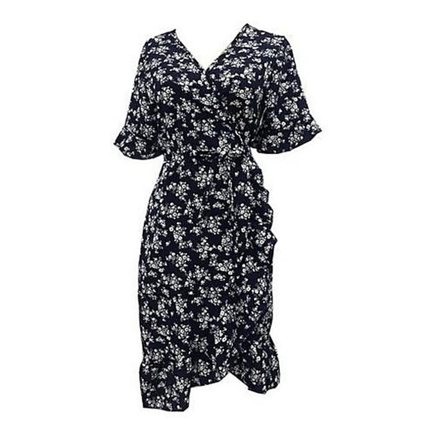 Summer V-Neck Short Wrap Dress for Women