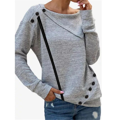 Solid Sweatshirt Women's Color Pullover