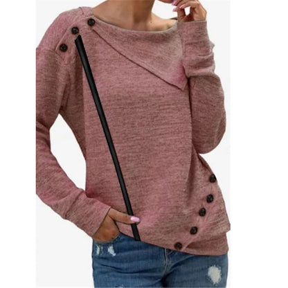 Solid Sweatshirt Women's Color Pullover