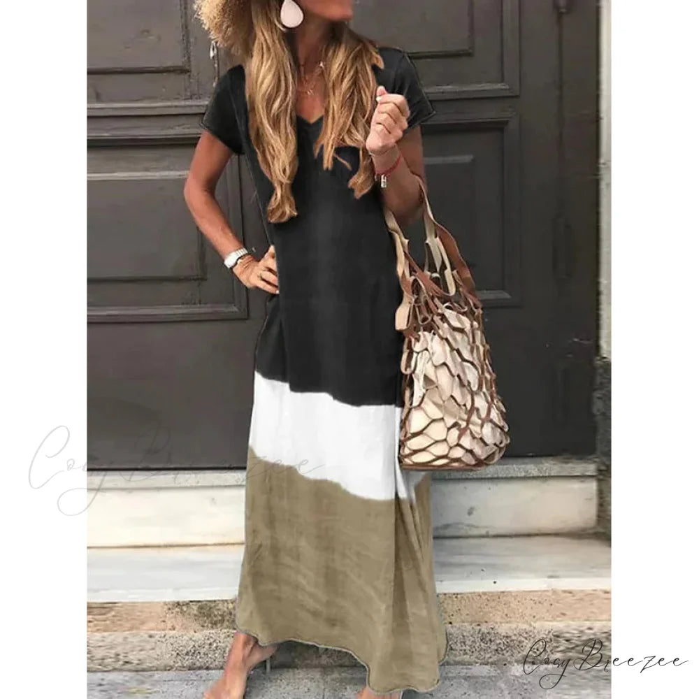 Women’s T Shirt Maxi Dress Black / S