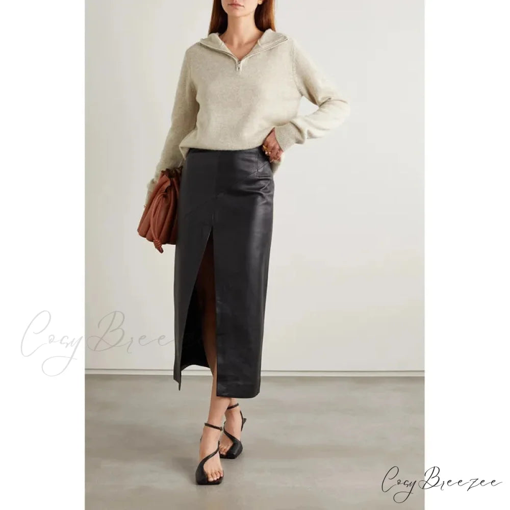 Woolen Cozy Casual Solid Warm Long Sleeve Autumnal Stylish Sweater