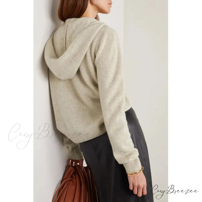 Woolen Cozy Casual Solid Warm Long Sleeve Autumnal Stylish Sweater Beige / S