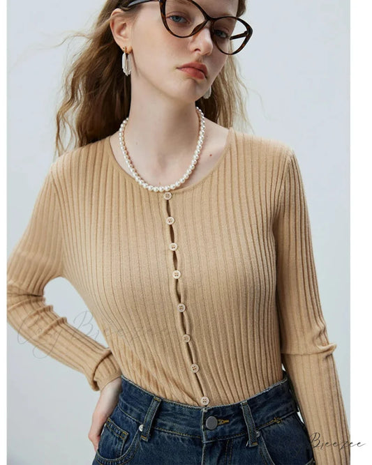 Woolen Round Neck Sweater Casual Loose Sweater swraters-241228
