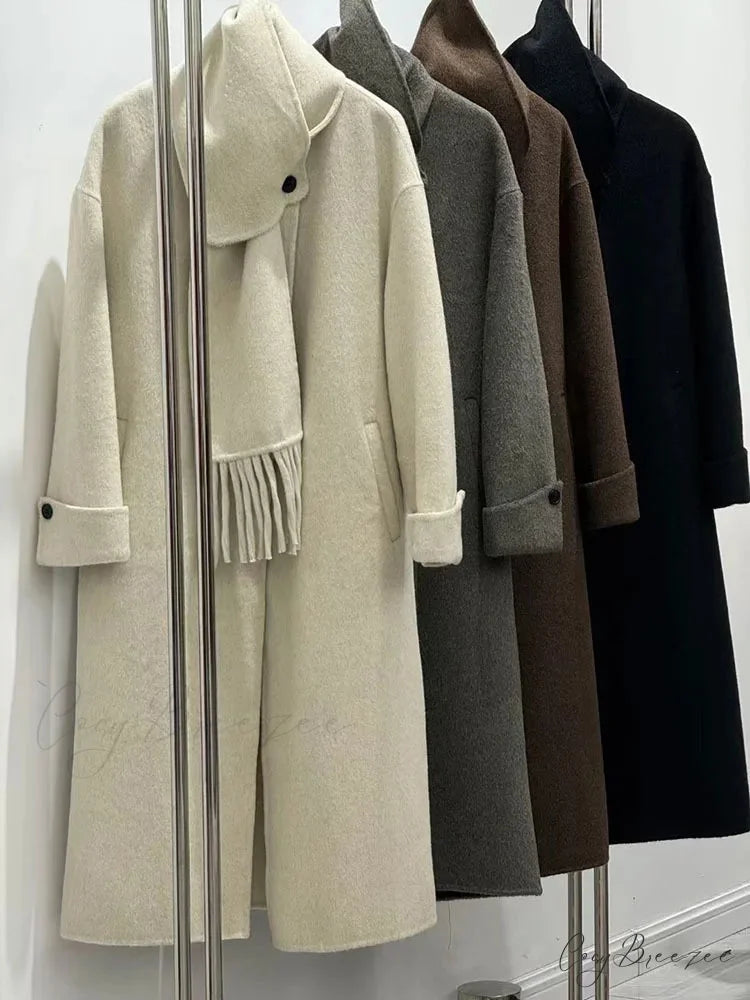 Woolen Single Button Full Sleeve Coat overcoats-241228