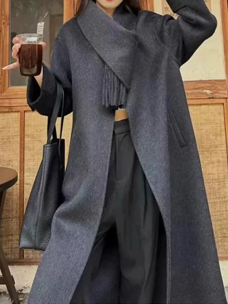 Woolen Single Button Full Sleeve Coat overcoats-241228