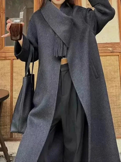 Woolen Single Button Full Sleeve Coat overcoats-241228