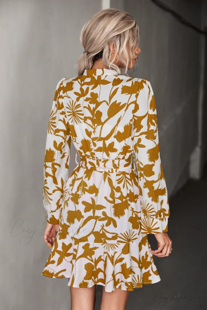Woven Gown Long Belt with Waist Sleeves L / yellow