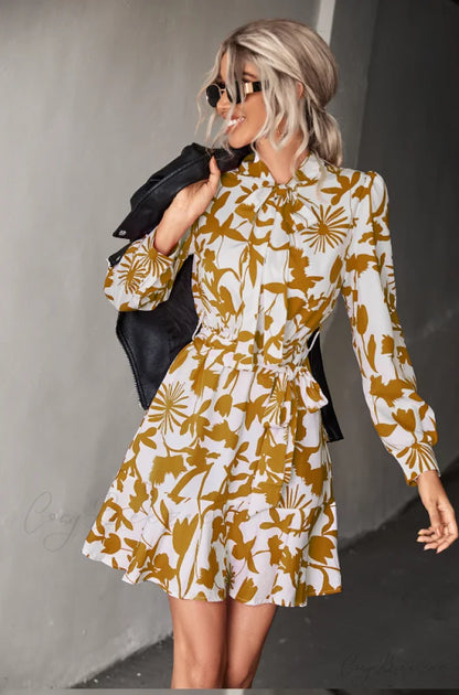 Woven Gown Long Belt with Waist Sleeves M / yellow