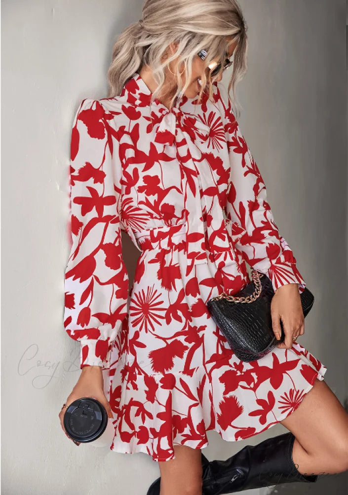 Woven Gown Long Belt with Waist Sleeves XL / red