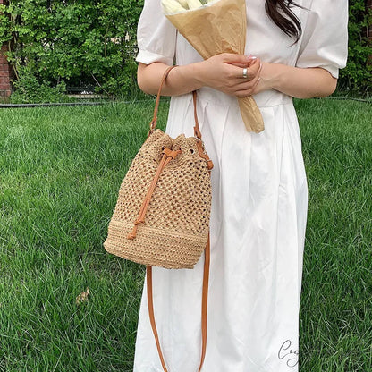 Woven Straw Crossbody Beach Travel Handbag handbag-250126