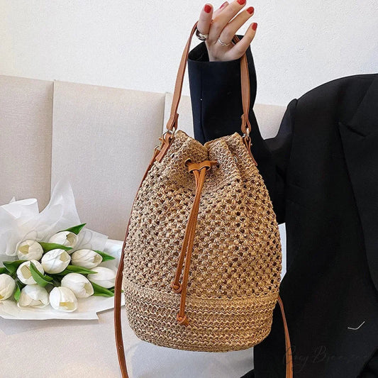 Woven Straw Crossbody Beach Travel Handbag handbag-250126