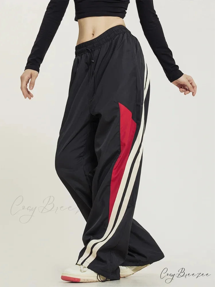 Y2K Black Oversized Baggy Pants pants-241228