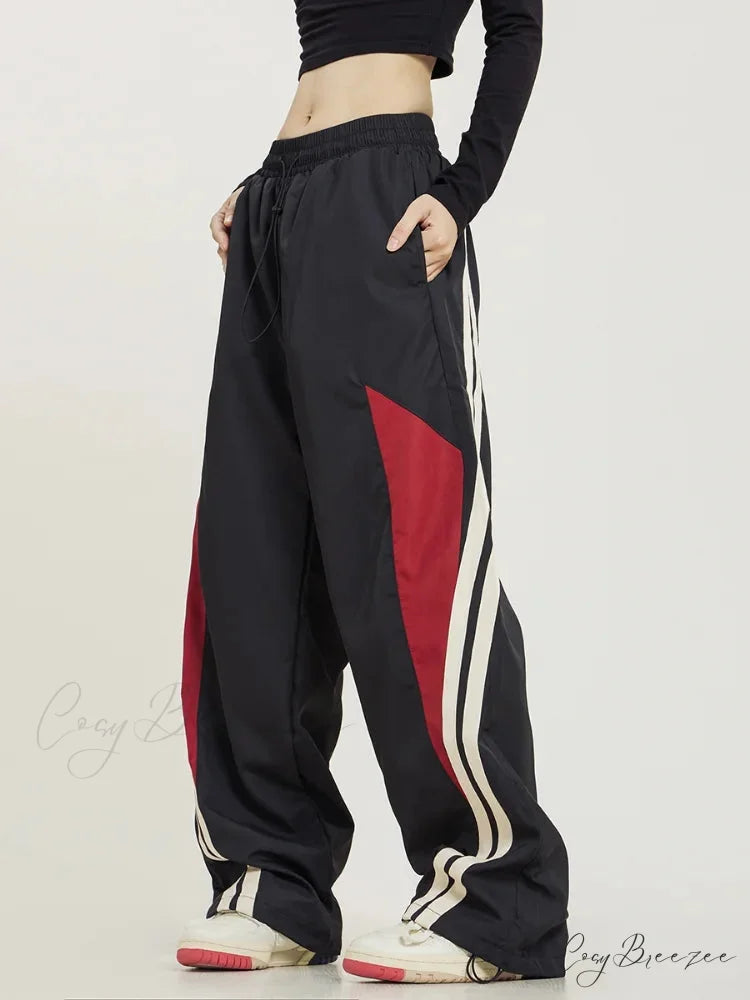 Y2K Black Oversized Baggy Pants pants-241228