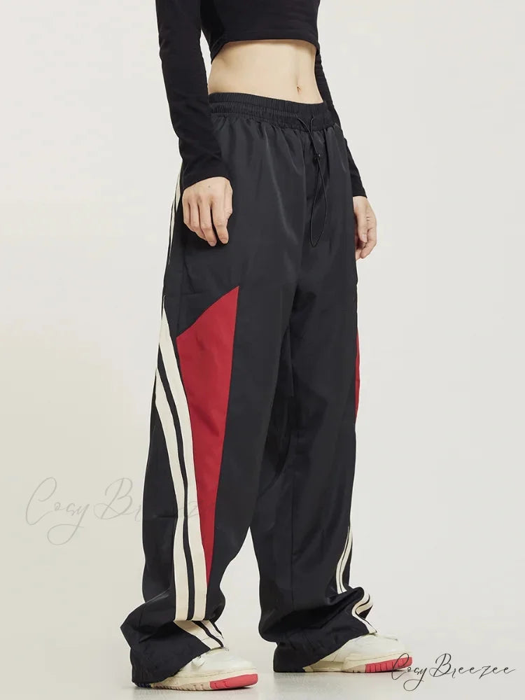 Y2K Black Oversized Baggy Pants pants-241228
