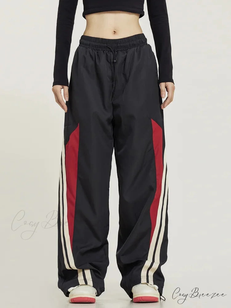 Y2K Black Oversized Baggy Pants pants-241228