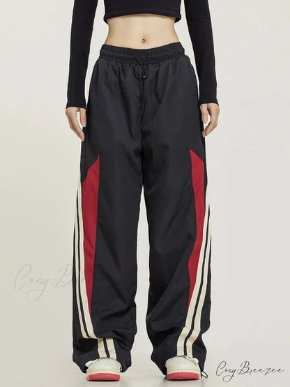 Y2K Black Oversized Baggy Pants pants-241228