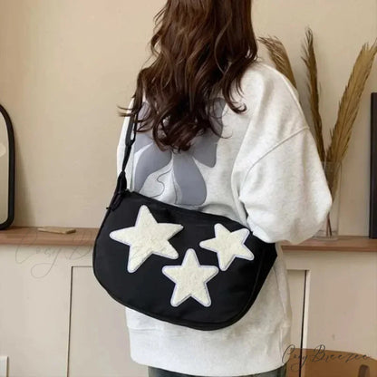 Y2K Canvas Messenger Crossbody Shoulder Bag shoulder-250126