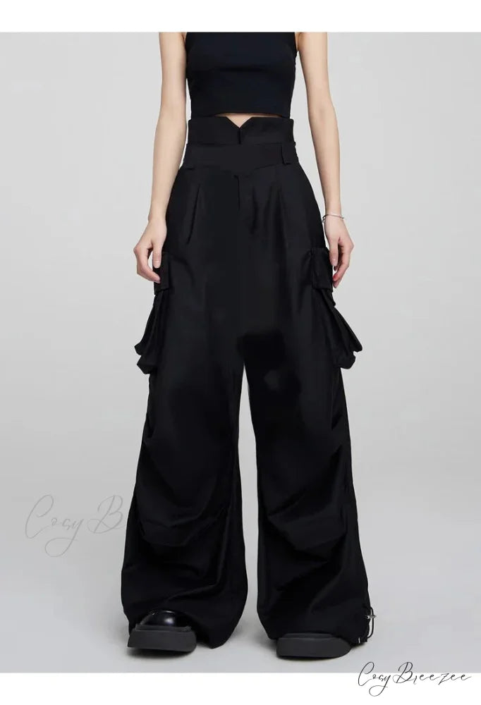 Y2K Chic Cargo Halloween Pants Belt less style / S