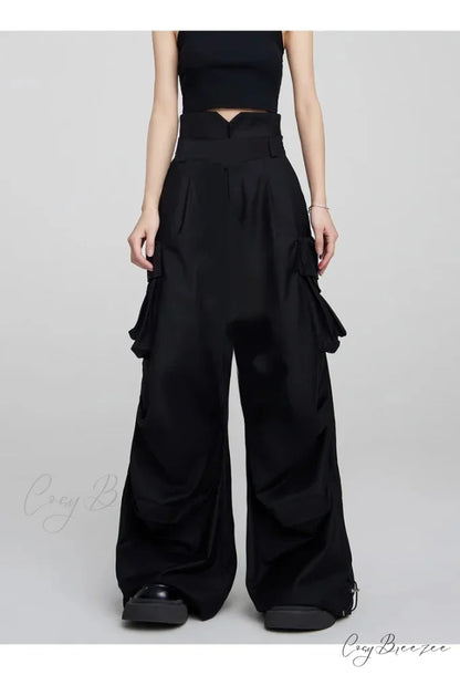 Y2K Chic Cargo Halloween Pants Belt less style / S