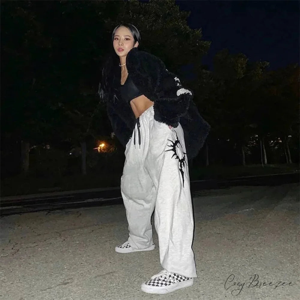 Y2K Gothic Baggy Pants pants-241228