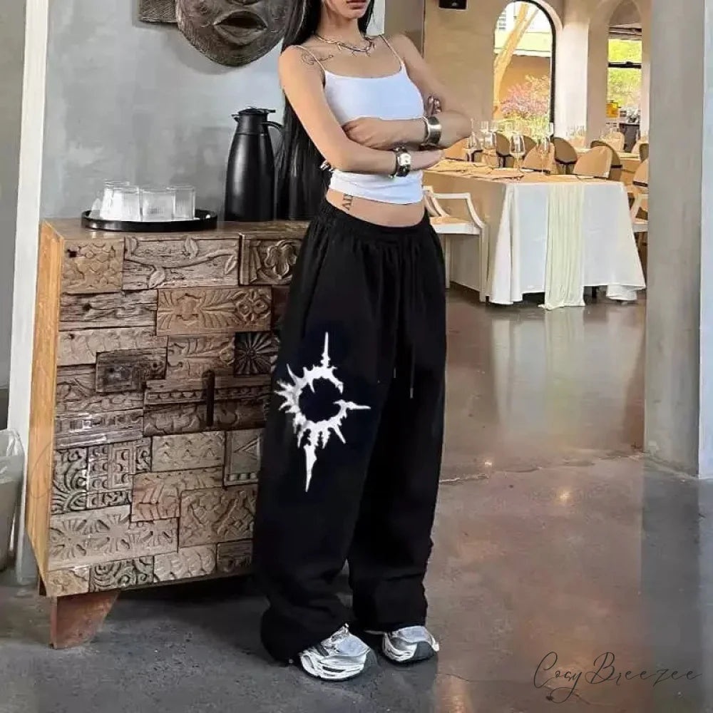 Y2K Gothic Baggy Pants pants-241228