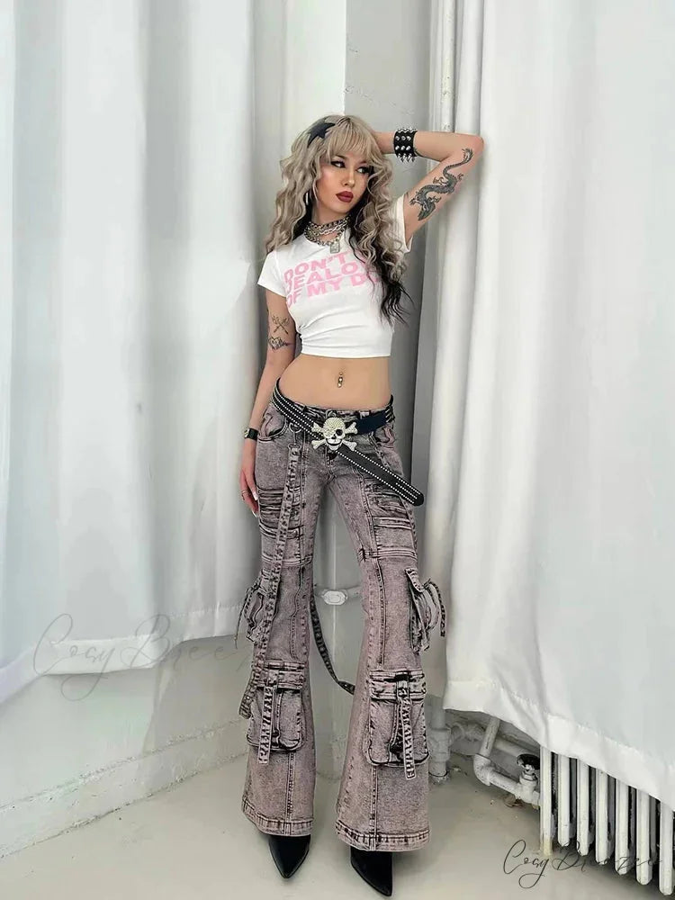 Y2K Harajuku Letter Pattern Crop Fit Tee t-shirt-250223