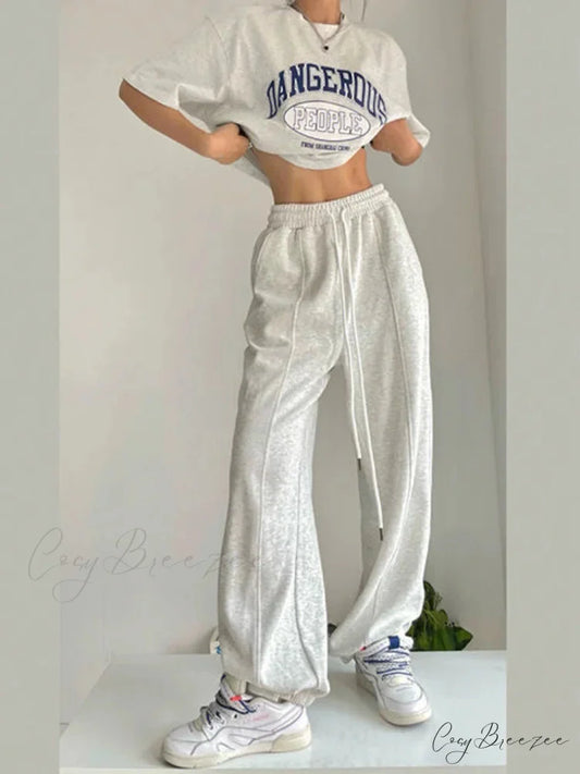 Y2K Harajuku Wide Leg Sweatpants Pants pants-241228