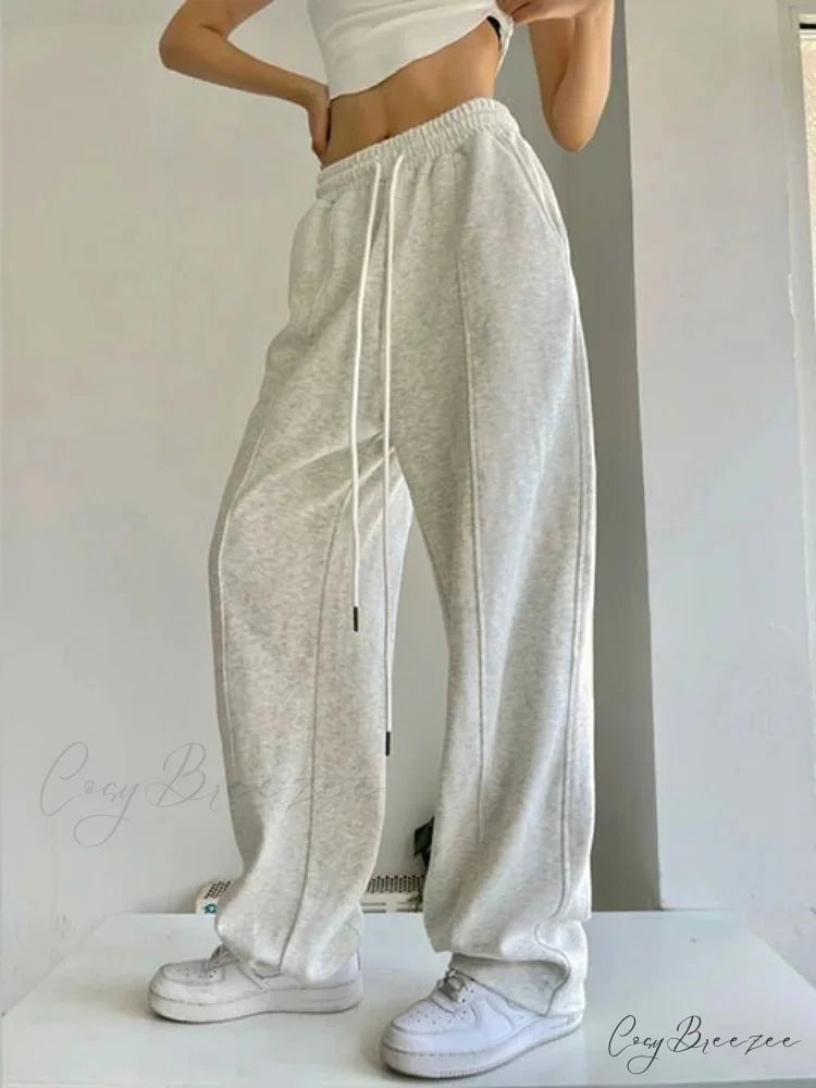 Y2K Harajuku Wide Leg Sweatpants Pants pants-241228