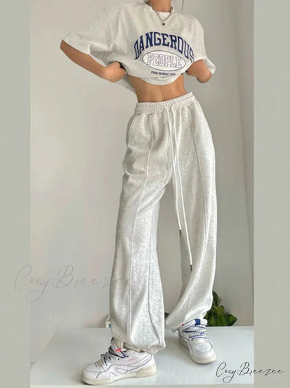 Y2K Harajuku Wide Leg Sweatpants Pants pants-241228