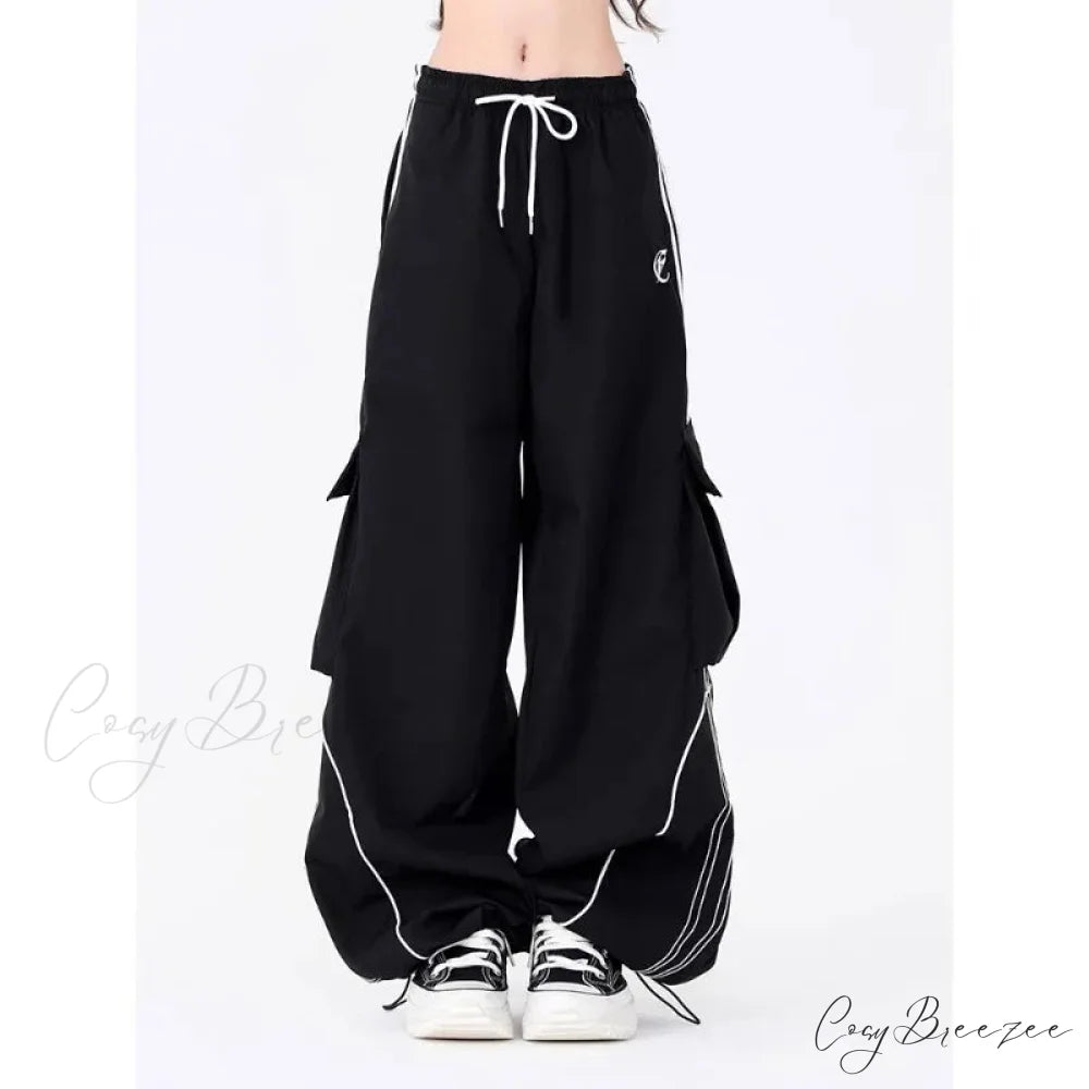 Y2K Oversized Cargo Pants Black / M pants-241228