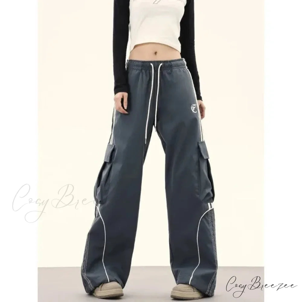 Y2K Oversized Cargo Pants Gray / M pants-241228