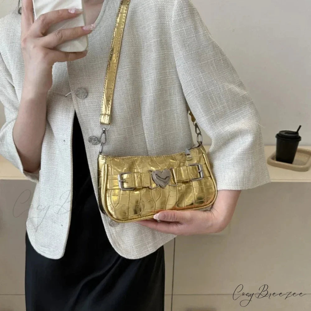 Y2K Peach Heart Shoulder Bag shoulder-250126