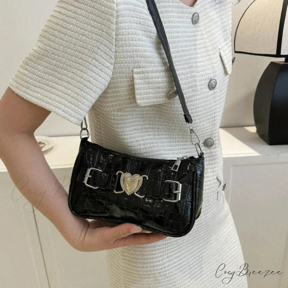 Y2K Peach Heart Shoulder Bag shoulder-250126