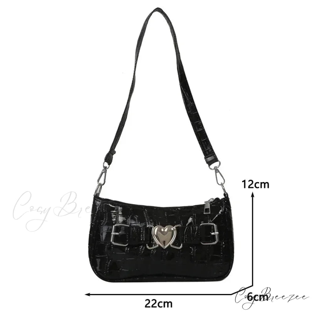 Y2K Peach Heart Shoulder Bag shoulder-250126