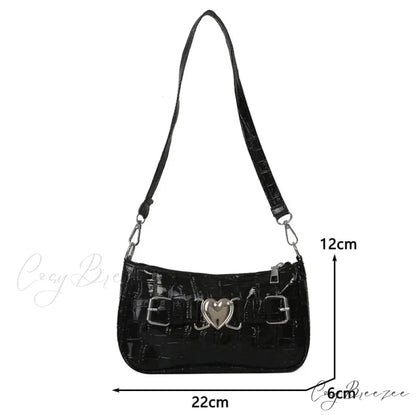 Y2K Peach Heart Shoulder Bag shoulder-250126
