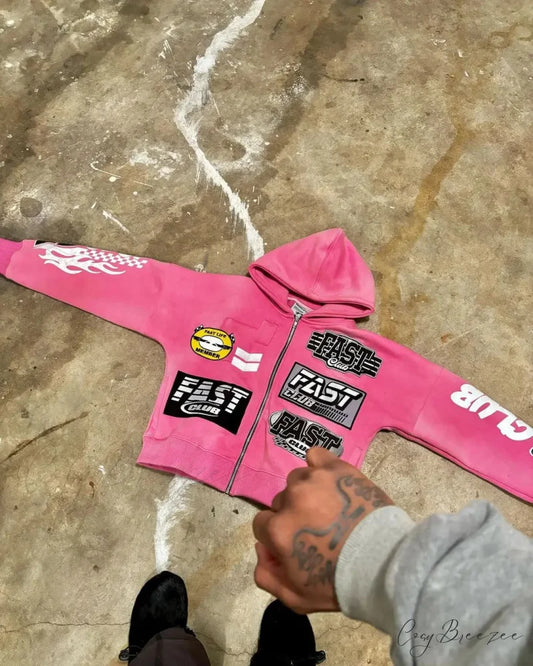 Y2K Retro Letter Hoodie hoodies-241228