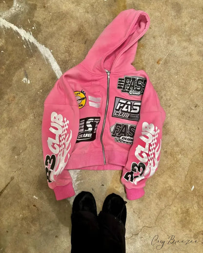 Y2K Retro Letter Hoodie hoodies-241228