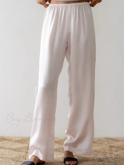 Y2K Streaked Pull-Tie Relaxed Straight Street Pant WHITE / S pant-250223