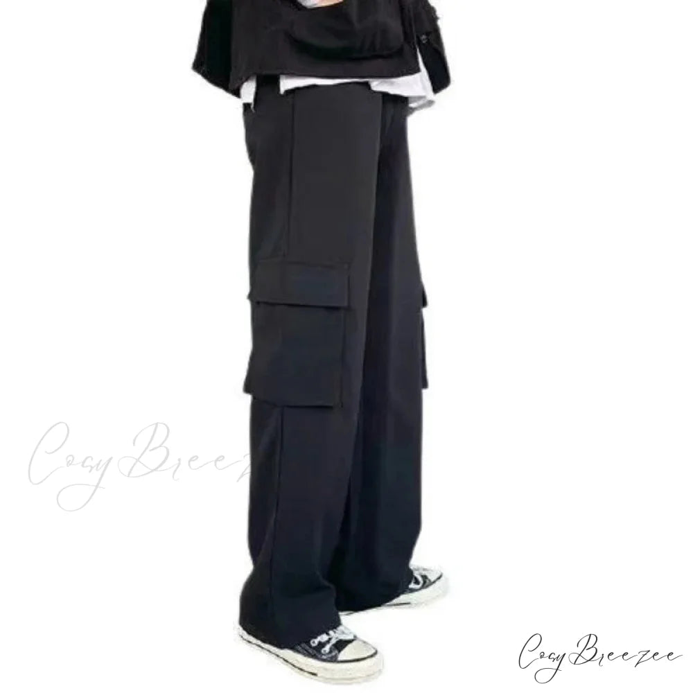 Y2K White Cargo Baggy Pants pants-241228