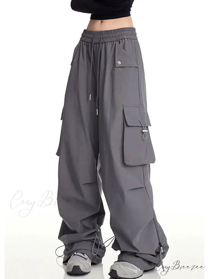Y2K White Cargo Baggy Pants Gray / M pants-241228