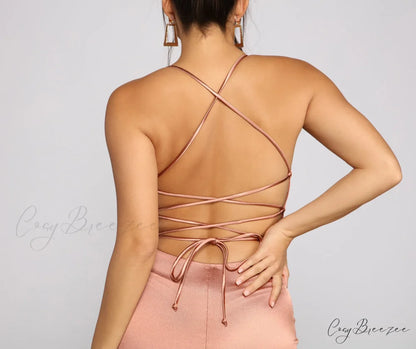 Yara Formal Stylish Lace-Up Mermaid Dress