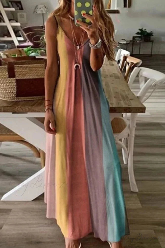 Yellow Patchwork Bohemian Dress S / Orange